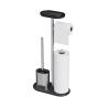 Buy cheap Stainless Steel Compact Bathroom Paper Holder TPR Toilet Brush Holder SET Durable Toilet Brush Tissue Holder from wholesalers