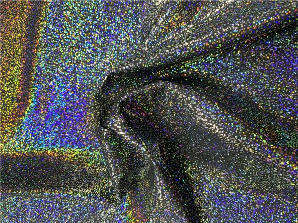 Buy cheap Shining Stone Design Lamination Printed PU leather 0.5mm For Jacket , Coat Black Color from wholesalers