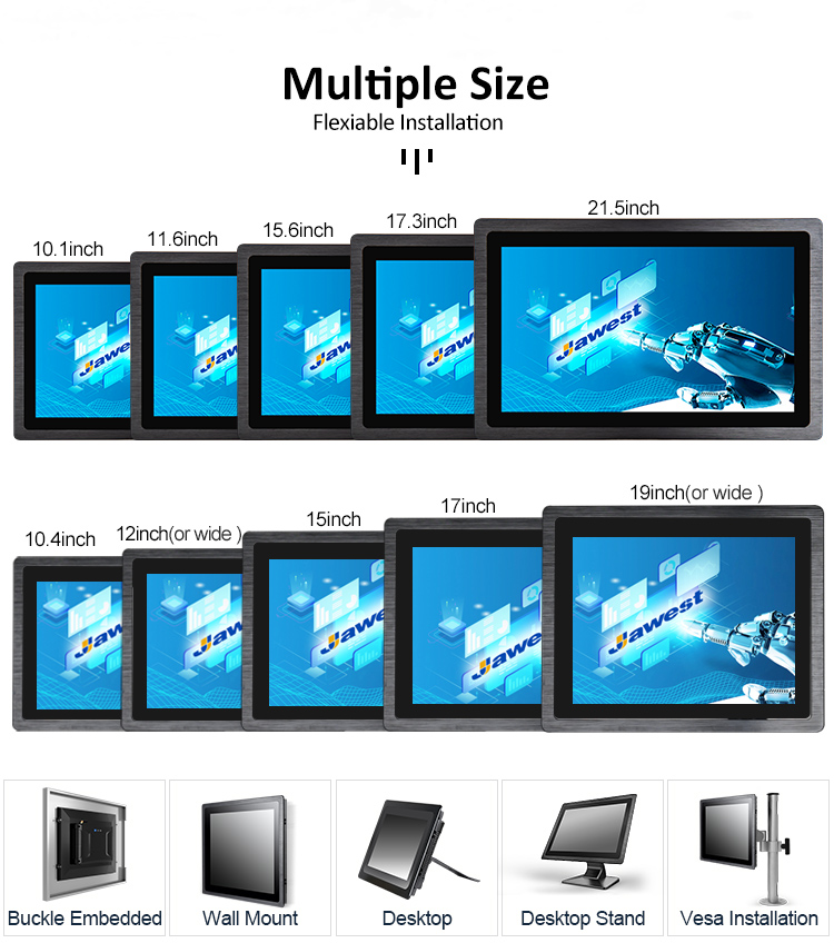 15.6 Inch Industrial All In One Panel Pc with J1900/I3/I5/I7 Touch Screen Computer