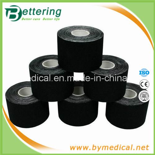 Buy cheap Elastic cotton sports therapy tape kinesio taping 5cmX5m black colour from wholesalers