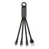 Buy cheap 2.4A USB Charger Cable 14cm Fast Charging Nylon Braided 3 in 1 Keychain Data Cable from wholesalers