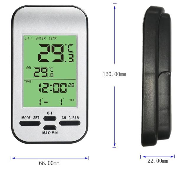Buy cheap black and silver Large Screen Display Wireless Swimming Pool Bathtub Thermometer For Elderly And Children from wholesalers
