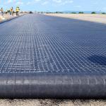Warp Knitting Polyester Reinforced Fiberglass Geogrid Nonwoven For Concrete Road