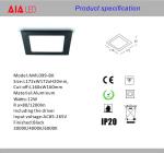 Indoor Black 12W best price ultrathin LED Panel light/LED ceiling light for home