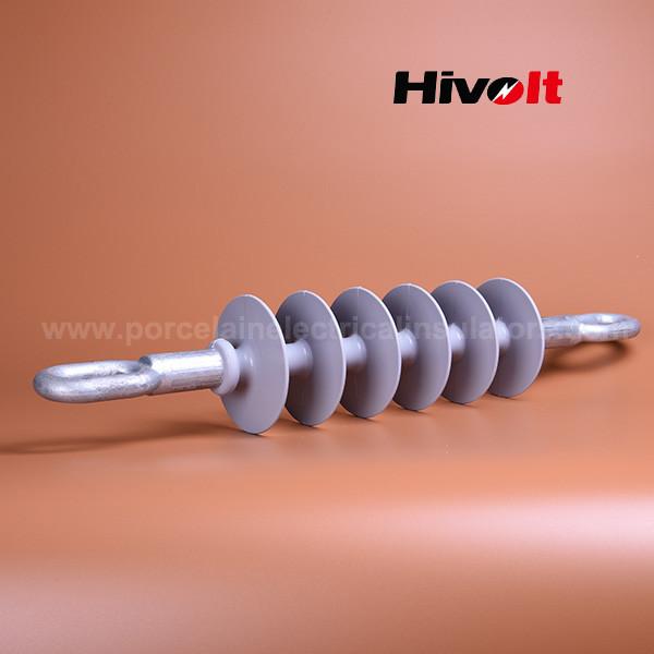 36kv 70kn Insulator Suspension Long Rod Polymer With Oval Eye Double End