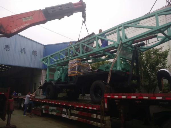 Buy cheap Eight - Tyres Trailer Chassis Farm Water Well Drilling Rig With Tricon Bit from wholesalers