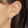 Buy cheap 925 Sterling Silver Mini Gold Plated Baguette Hoop Huggie Earrings For Women Jewelry from wholesalers
