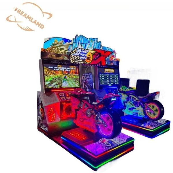 Buy cheap Dreamland double players arcade driving car game machine coin operated motorcycle simulator machine from wholesalers