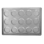 RK Bakeware China Foodservice 15 Mold Aluminized Steel Hamburger Bun Tray /
