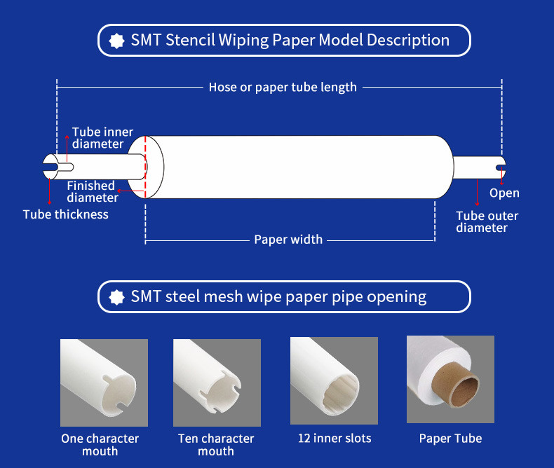 Spunlace Nonwoven Cellulose Stencil Cleaning Wiper Roll For SMT Machine