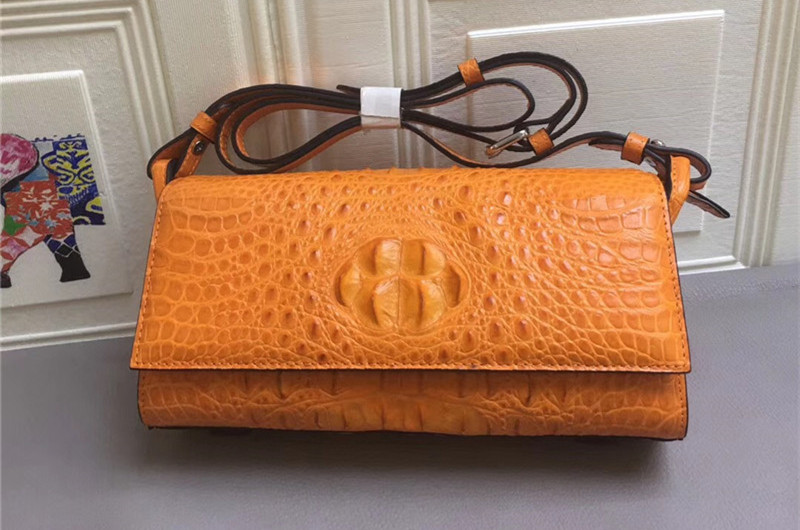 Genuine Crocodile Skin Lady Small Flap Purse Authentic Alligator Leather Women Sling Shoulder Bag Female Cross Body Bag