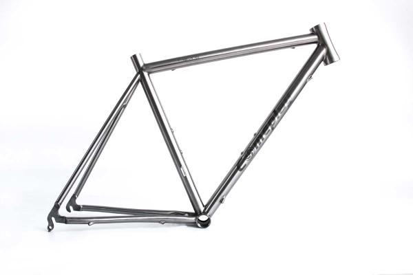 Buy cheap Lightweight Titanium Road Bike Frame 130mm Inner Cable Routing Raw Color from wholesalers
