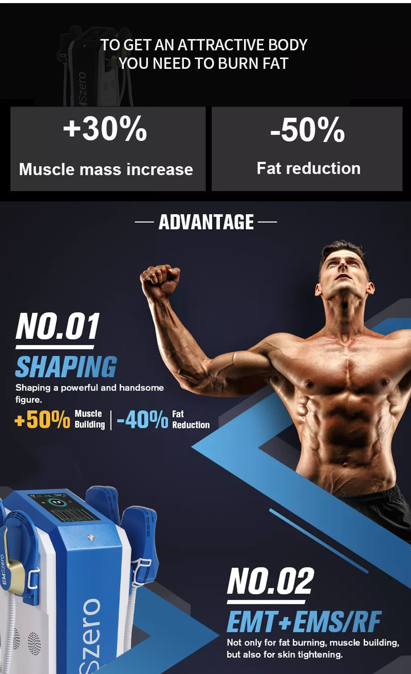 Muscle Sculptinging Body Machine , 13 Tesla 4 Handle Fat Freezing Machine
