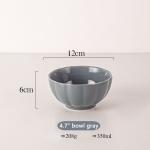 Porcelain Color Stoneware Bowl Set For 6 People Nordic Pumpkin Bowls Ceramic 4.7