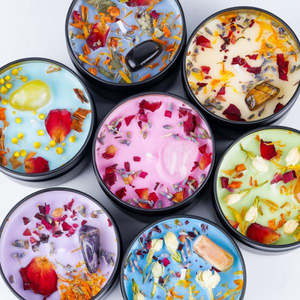 Buy cheap Customized Tin Scented Candle Fragrance Spiritual Healing Gift Energy Soy Candle Gift Set from wholesalers