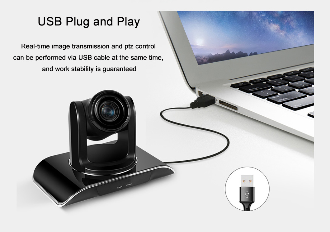 3G-SDI HDMI USB PTZ Broadcast & Live Streaming Camera 20X Optical Zoom Video Conference Camera