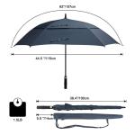 Extra Large Double Canopy Vented Golf Umbrella Automatic Open 62 Inch Oversize