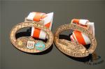 Durable Small Metal Medallions Antique Copper Plated Medailles Oval Shape