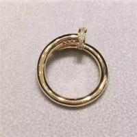 Buy cheap 18K Yellow Gold Nail Ring No Gemstone , Simple Gold Ring With Diamond product
