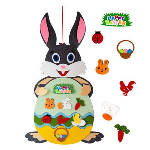 Buy cheap Fun 3mm Felt Bunny Ornament Wall Hanging Decoration For Easter Toy Gifts from wholesalers