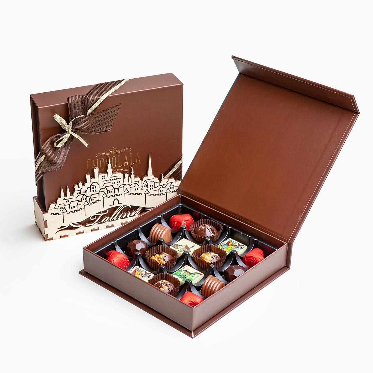China supplier 12pcs chocolate book shape gift box Clamshell chocolate packaging box