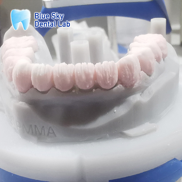 Rectangular Layered Zirconia Teeth Multilayer Before Glazing