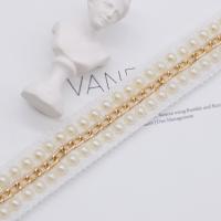 Buy cheap KJ20016 Golden Chain Pearl Trim For Dresses 26mm product