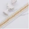 Buy cheap KJ20016 Golden Chain Pearl Trim For Dresses 26mm from wholesalers