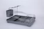 Steel Adjustable Kitchen Dish Drainer Rack For Drying Dishes Custom Color