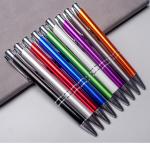 Customization Logo Plastic Office And School Supplies Colorful Metal Ballpoint