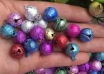wrinkle colorful Brass bell, metal jingle bell for Christmas decoration supplier