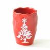 Buy cheap Red Color Ceramic Bathroom Set With Christmas Trees Deer Pattern from wholesalers