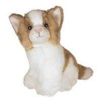 Buy cheap Sitting Pose Brown and white Cat Plush Toys product