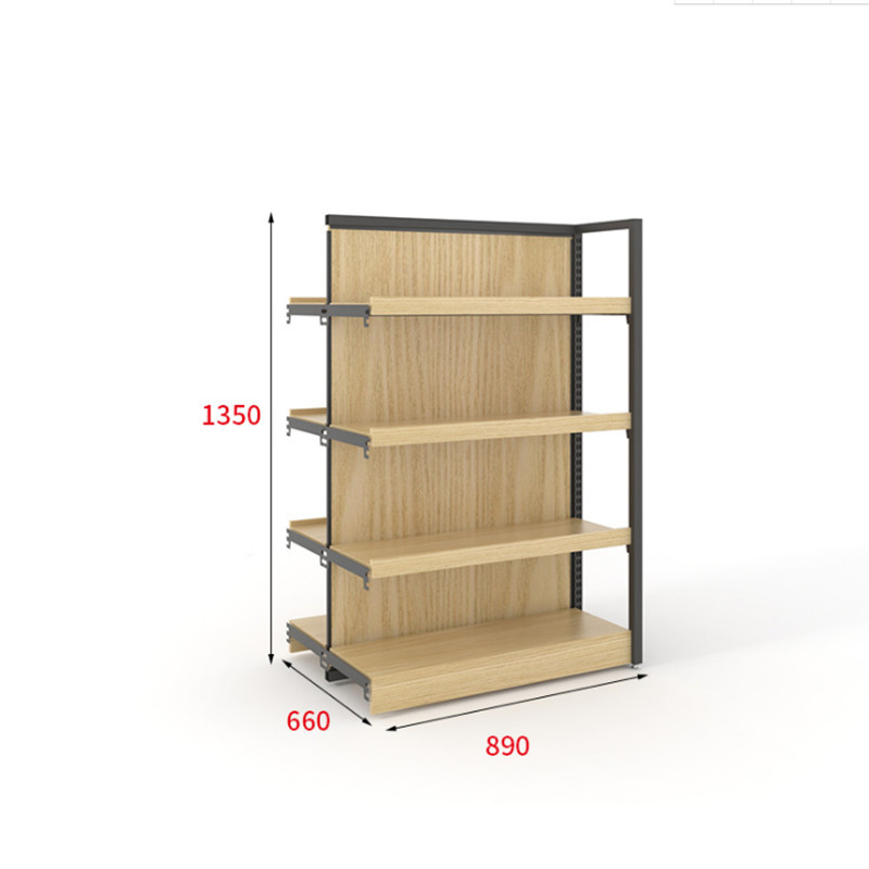 OEM 15mm Thickness Wooden Display Rack Powder Coated