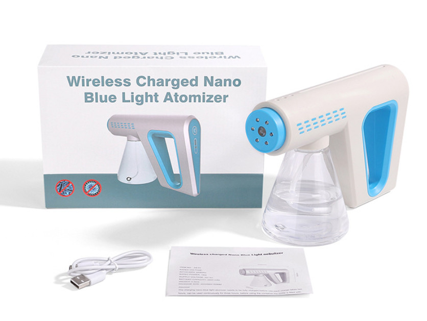 Manual Two Speed Adjustment Blue Light Disinfection Sanitizer Mist Spray Gun