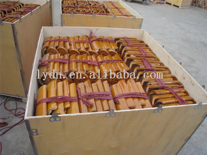 Handmade Sintered Japanese Buddhist Temple Roof Traditional Chinese Ceramic Tiles