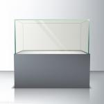 Stainless Steel Glass Shelves Display Glass Kitchen Cabinets with Customized