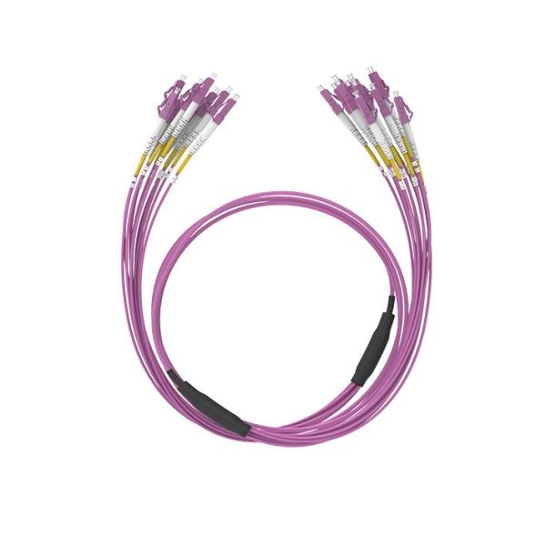 Buy cheap OM4 Optical Breakout Pre Terminated Cable 12 Cores LC-LC Fanout Cable from wholesalers