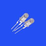 0.5W 5mm White Emitting Color 7000K - 9000K Clear Lens Round Head Short Pins