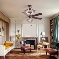 Buy cheap Luxury 6000LM 48 Inch 1220MM Chandelier Crystal Ceiling Fan Light For Living product