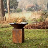 Buy cheap Corten Steel BBQ Grill Wood Burning Barbecue Grills Metal Smoker Grill product