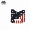 Buy cheap Fashionable OK Letter Patches For Clothes , Striated American Flag Sew On Patches from wholesalers