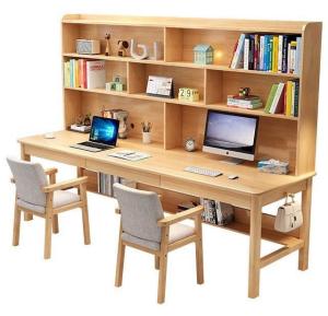 Buy cheap Shengwei Furniture Solid Wood Bookshelf Integrate Double Or Three-Person Writing Computer Desk from wholesalers