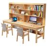 Buy cheap Shengwei Furniture Solid Wood Bookshelf Integrate Double Or Three-Person Writing Computer Desk from wholesalers