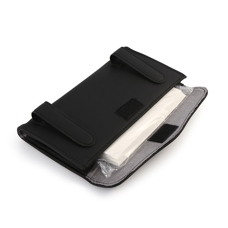 Diamond PU Leather Car Visor Tissue Box Napkin Holder for Car