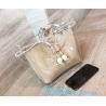 Buy cheap Semi Clear Plastic Gift Bags With Brown Handle Wedding Gift Packaging Bags Birthday Handbag Party Favors PP Gift Wrap from wholesalers