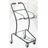 Buy cheap 50KGS Shopping Basket Trolley Japanese Style Zinc Plating Metal Double Basket Hand Push from wholesalers