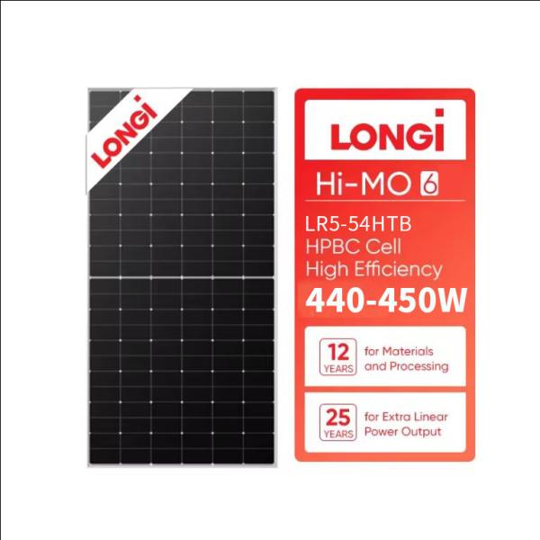 Buy cheap Pure Black Solar Panel Longi Hi-MO X6 Scientist LR5-54HTB 440W 445W 450W 440-450M from wholesalers