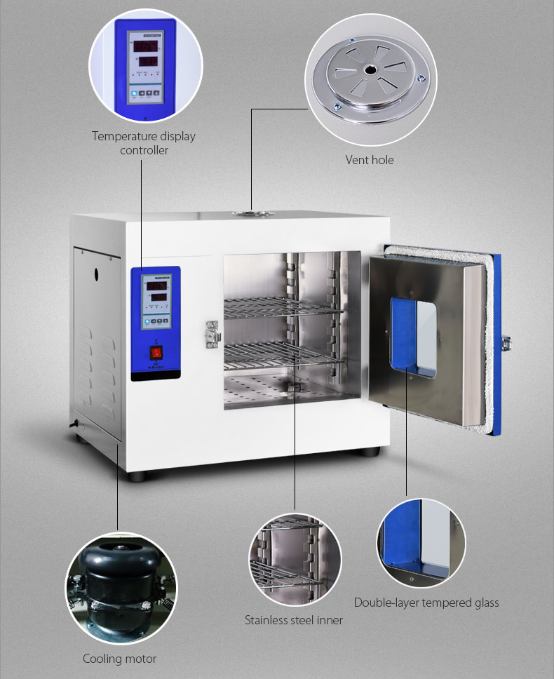 Force Laboratory Hot Air Oven Circulating Temperature Hot Air Drying Chamber 300C