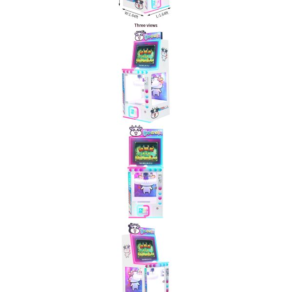Button Grabbing Cow Clamp Machine 40 Clips Capacity Shopping Mall Attraction Compact Size Arcade Entertainment